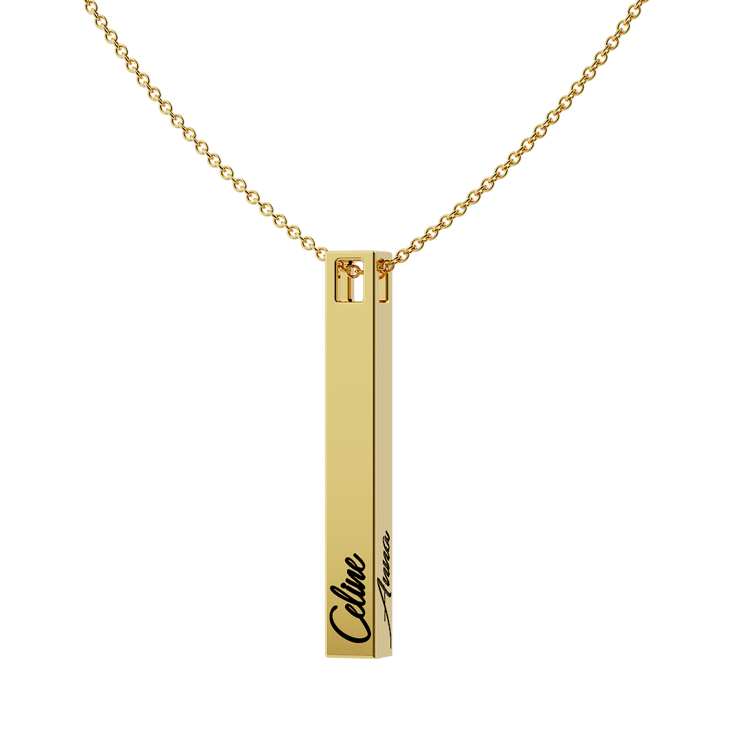 Bold Vertical Bar Necklace