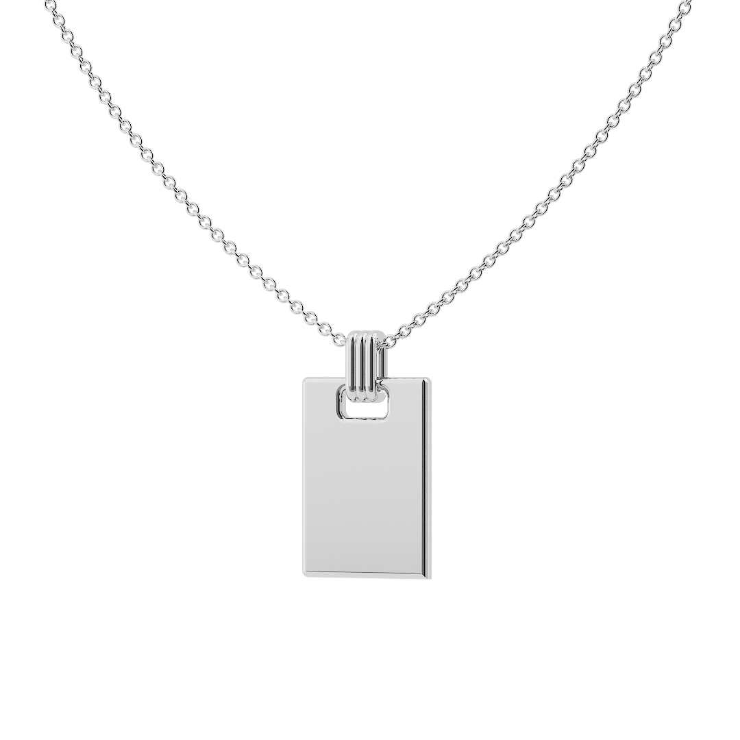 Initial Rectangle Necklace